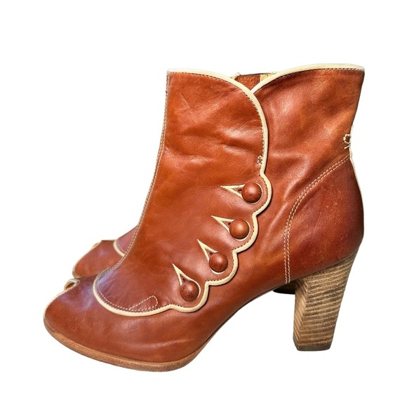 Timberland Boot Company | Marge Peep Toe Victorian Style Bootie Brown Size 7 - Picture 3 of 14